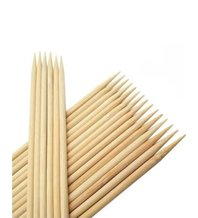 Hayal Sepeti Bambu 5mm Kalın Ahşap Çöp Şiş Çubuğu 40 Cm - 20 Adet