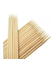 Hayal Sepeti Bambu 5mm Kalın Ahşap Çöp Şiş Çubuğu 40 Cm - 20 Adet