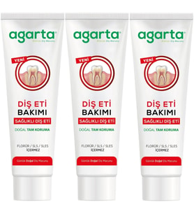 Agarta Doğal Tam koruma Diş Macunu 90 ML Diş Eti Bakımı & Plak Karşıtı (3 Lü Set)