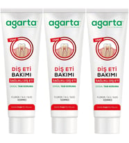 Agarta Doğal Tam koruma Diş Macunu 90 ML Diş Eti Bakımı & Plak Karşıtı (3 Lü Set)