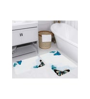 Rovigo Home Dijital Baskılı 2'li Banyo paspas Takımı RVG5262 (Mavi)