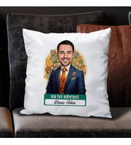 Kişiye Özel Hediye Karikatürlü En Başarılı Erkek Dövizci Yastık