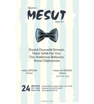 Kişiye Özel Sünnet Davetiyesi Beyaz Zarflı 9008 Kodlu