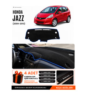 HONDA JAZZ (2009-2013) Uyumlu Torpido Örtüsü Torpido Kılıfı - Siyah