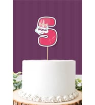Unicorn Temalı 5 Yaşında (beş) Pasta Süsü *Kalın Kağıt