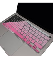 McStorey Macbook Air M1 ile Uyumlu Klavye Koruyucu TouchID A2179 A2337 Türkçe Baskı Gradient (Pembe)