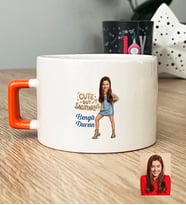 Kişiye Özel Karikatürlü Cute But Sagittarius Yay Burcu Lüks Fincan Doğum Günü Hediyesi