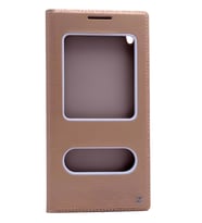 Sony Xperia XA Ultra Kılıf Dolce Kapaklı Kılıf (Gold)