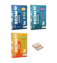 5. Sınıf Zoom Matematik Fen Bilimleri ve Türkçe Soru Bankası 3lü Set + Telefon Standı