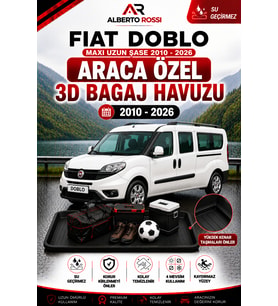 Fiat Doblo Maxi Uzun Şase 2010 - 2026 Araca Özel 3D Bagaj Havuzu