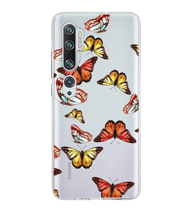 PrintiFy Xiaomi Mi Note 10 ile Uyumlu 1mm Slim Fit Water Color 2 Baskılı Şeffaf  Kılıf