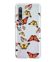 PrintiFy Xiaomi Mi Note 10 ile Uyumlu 1mm Slim Fit Water Color 2 Baskılı Şeffaf  Kılıf