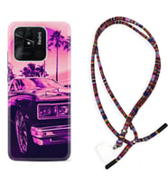 Xiaomi Redmi Note 7 8 9 Pro 10 2022 10 Pro 10S Kılıf Boyun Asklı Rasta Silikon Mor Araba 1711