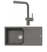 Franke UBG 611-100 Stone Grey Granit Eviye + Franke Active Plus Doccia 2.0 Stone