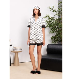 Pierre Cardin 1305 Kadın Saten Biyeli Pijama Takımı