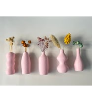 SERÜVENTR Miniflora - 5'li Magnetli Mini Vazo - Yeşil - Magnet (Pembe)