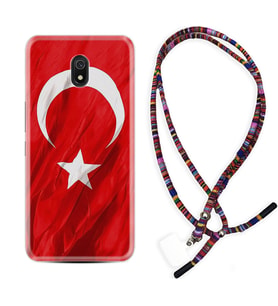 Xiaomi Redmi 8A 8 Pro 9C 9T 10C 11T Pro Kılıf Boyun Asklı Rasta Silikon Şanlı Türk Bayrağı 4 1401