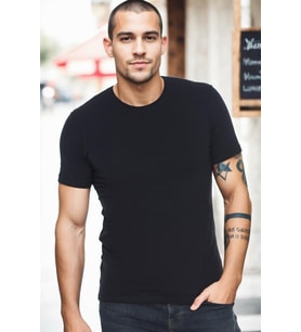 T8569 DEWBERRY BİSİKLET YAKA ERKEK T-SHIRT-LACİVERT-2