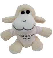 Seni Seviyorum Kuzum Tişörtlü Peluş Kuzu