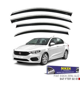 FIAT EGEA SEDAN 2016- 2024 KROMLU CAM RÜZGARLIĞI  4'lü Set Niken Marka