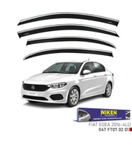 FIAT EGEA SEDAN 2016- 2024 KROMLU CAM RÜZGARLIĞI  4'lü Set Niken Marka