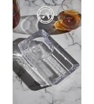 El Yapımı Ağır Cam Puro Küllük dikdörtgen (Şeffaf)