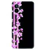 General Mobile GM 24 Pro Kılıf Resimli Desenli Baskılı Silikon Pink Flowers 3 1393