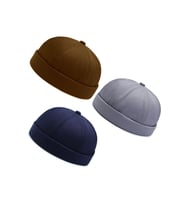 3 Lü Set %100 Pamuk Cap Ayarlanabilir Docker Şapka Yazlık Takke Şapka Retro Şapka Takke Şapka