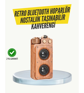 Klasik Görünümlü Bluetooth Hoparlör 360 Derece Stereo Ve Fm Radyo
