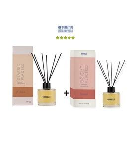 Odunsu Classic Place + Baharat Bright Place Dekoratif Ortam Kokusu 120 ml - Bambu Çubuklu (Standart)
