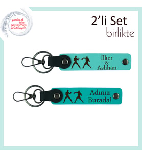 Yıkıcı Olmadan Kazananlara, Saygılı Güç Temalı, Kişisel Anahtarlık, Turkuaz-Koyu Turkuaz