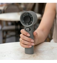 Dijital LED Ekranlı Mini El Vantilatörü - Ayarlanabilir Hız Kademeli Şarjlı Taşınabilir Fan