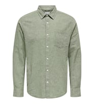ONSCAIDEN LIFE REG LS 1 PKT SHIRT NOOS (Yeşil)