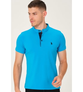 T8560 DEWBERRY T-SHIRT-TURKUAZ