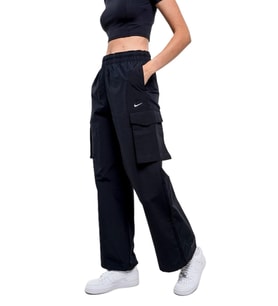 Nike Sportswear Everything Wovens Mid-Rase Cargo Pants.Kadın Dokuma Kargo Cepli Eşofman Altı Siyah