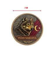 Vatan Namustur” Kurt Armalı Plastik Patch  7 cm