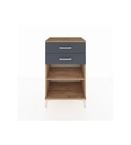 Hyperion Komodin Tek Raflı 2 Çekmeceli 60x44x96 Çam-Antrasit