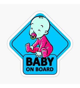 Arabada bebek var Baby On Board Sticker Yapıştırma 19CM md11