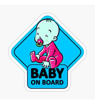 Arabada bebek var Baby On Board Sticker Yapıştırma 19CM md11