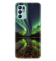 Oppo Reno 6 Kılıf Resimli Desenli Baskılı Silikon Kuzey Işıkları 1327