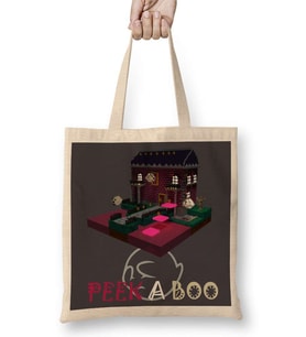 Peek a Boo Bez Çanta Uzun Saplı