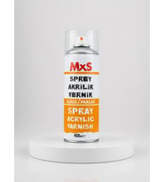 MxS Akrilik Parlak Vernik Spreyi 400 ml – Şeffaf Koruyucu Son Kat
