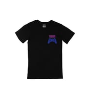 Yeşil Player One  Cep Logo Tasarımlı Siyah Tişört