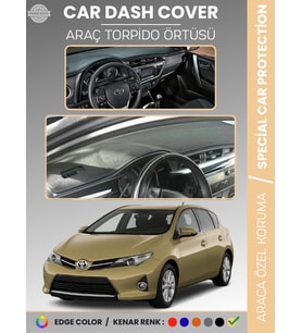 TOYOTA AURİS (2012-2019) Torpido Örtüsü Ön Göğüs Halı Torpido Koruma Tam Uyum UV Koruma Kolay Montaj