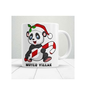 Kişiye Özel Yeni Yıl Panda Baskılı Kupa