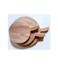 Ahşap Saplı, Oval Kesim Tahtası Seti, Sunumluk, I?kramlık- 3 Adet (30 CM, 23 CM VE 19 CM)