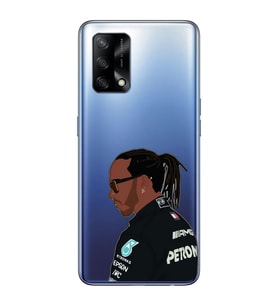 Oppo A74 Uyumlu Lewis Hamilton Desenli Şeffaf Telefon Kılıfı
