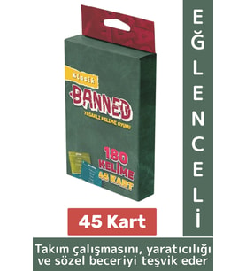 Eğlenceli Aile Arkadaş Okul Sosyalleşme Yaratıcılık Sözel Beceri Gelişimi Oyun Banned-Klasik 45 Kart