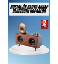 Gramafon Radyo Bluetooth Hoparlör Nostaljik Radyo FM Radyo