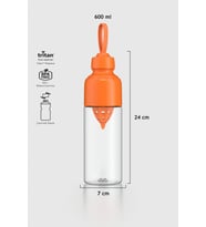 Renga Felix 600 ml Tritan Sıkacaklı Detoks Matara 911029 Bej (Turuncu)